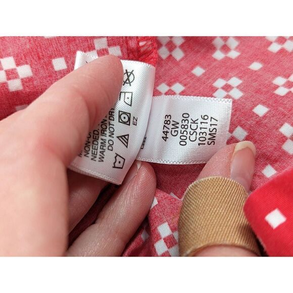 Hanna Anderson Girl’s Red Ribbon Strap Cotton Shift Dress Size 4 - Picture 10 of 11